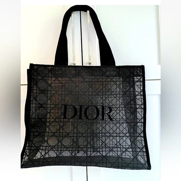 Dior limited edition Black mesh Tote Bag new - Picture 3 of 9